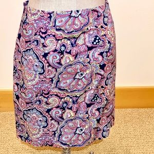 ⚜️Talbots Multi-colored Paisley Skirt - Size 4✨✨✨